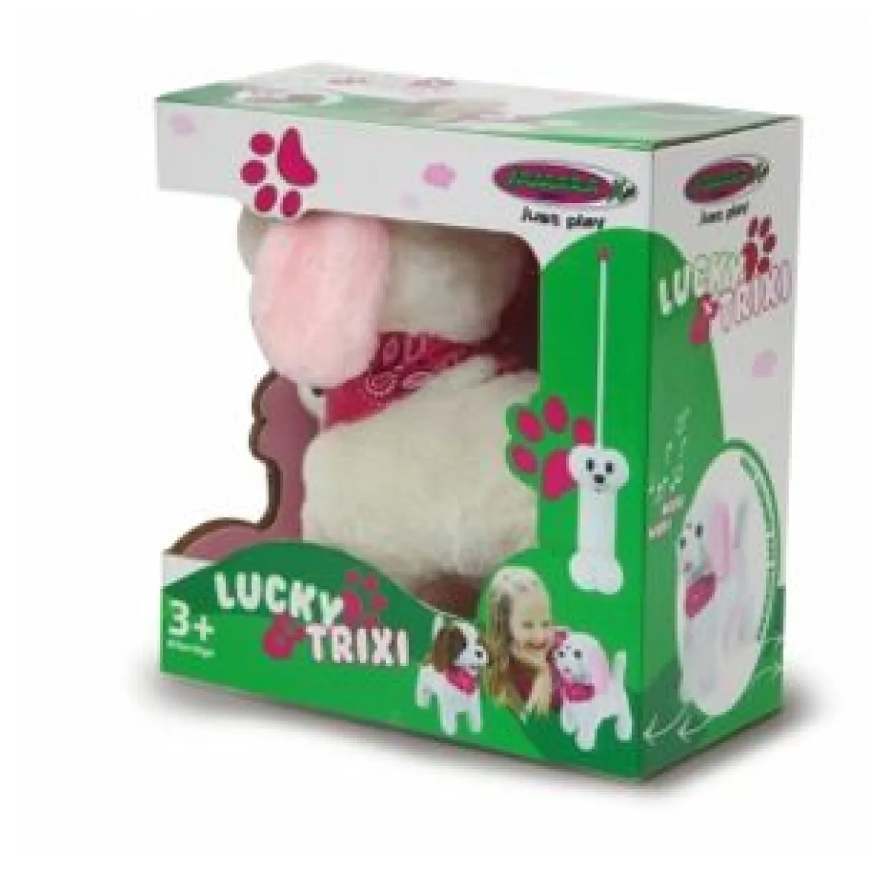 Jamara Plüschhund Trixi RC weiss/rosa 27MHz