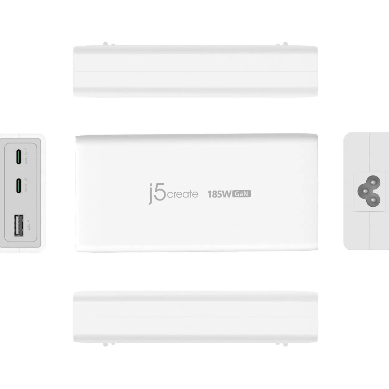 J5CREATE 185W GAN PD 3.1 USB-C 3-PORT CHARGER