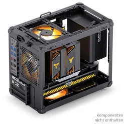 Jonsbo C6 MAX PC-Gehäuse, Mini-Gehäuse, Micro-ATX, Tempered Glass - schwarz