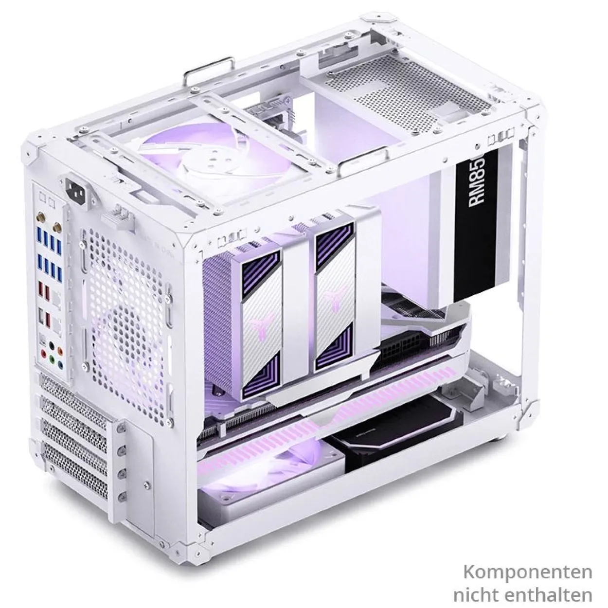 Jonsbo C6 MAX PC-Gehäuse, Mini-Gehäuse, Micro-ATX, Tempered Glass - weiß