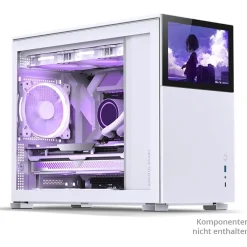 Jonsbo D31 Screen Micro-ATX Gehäuse, Tempered Glass - weiß
