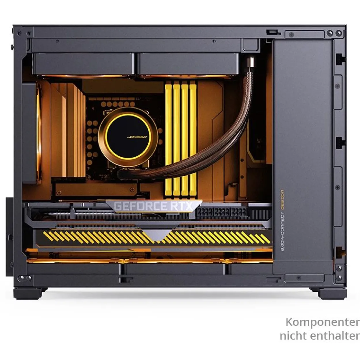 Jonsbo D32 STD Black PC-Gehäuse, Mini-Gehäuse, mATX, Tempered Glass - schwarz