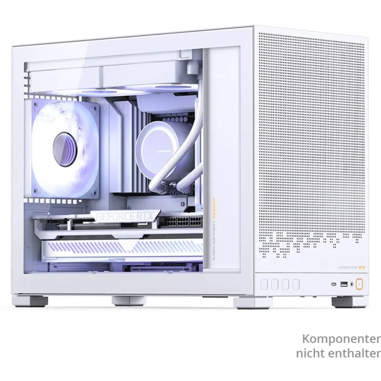Jonsbo D32 STD White PC-Gehäuse, Mini-Gehäuse, mATX, Tempered Glass - weiß