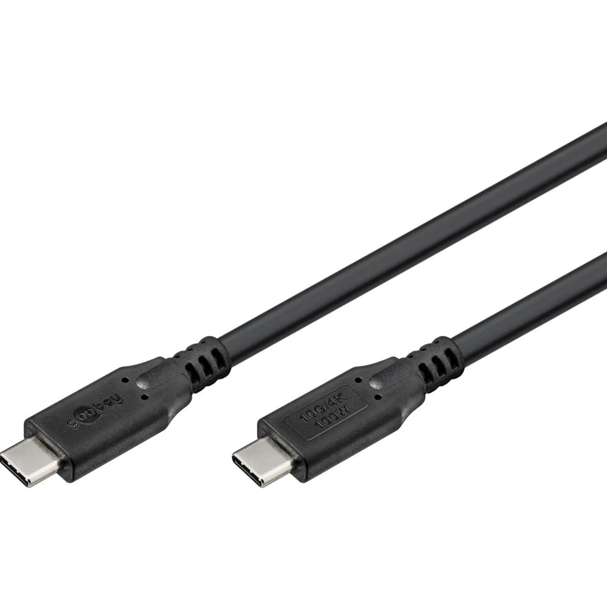 Kabel Goobay USB-C USB-C 3.2 Gen2, 10 Gbit/s, 1m, black Power Delivery 3.0, 100W, 4K, 60Hz
