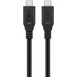 Kabel Goobay USB-C USB-C 3.2 Gen2, 10 Gbit/s, 1m, black Power Delivery 3.0, 100W, 4K, 60Hz