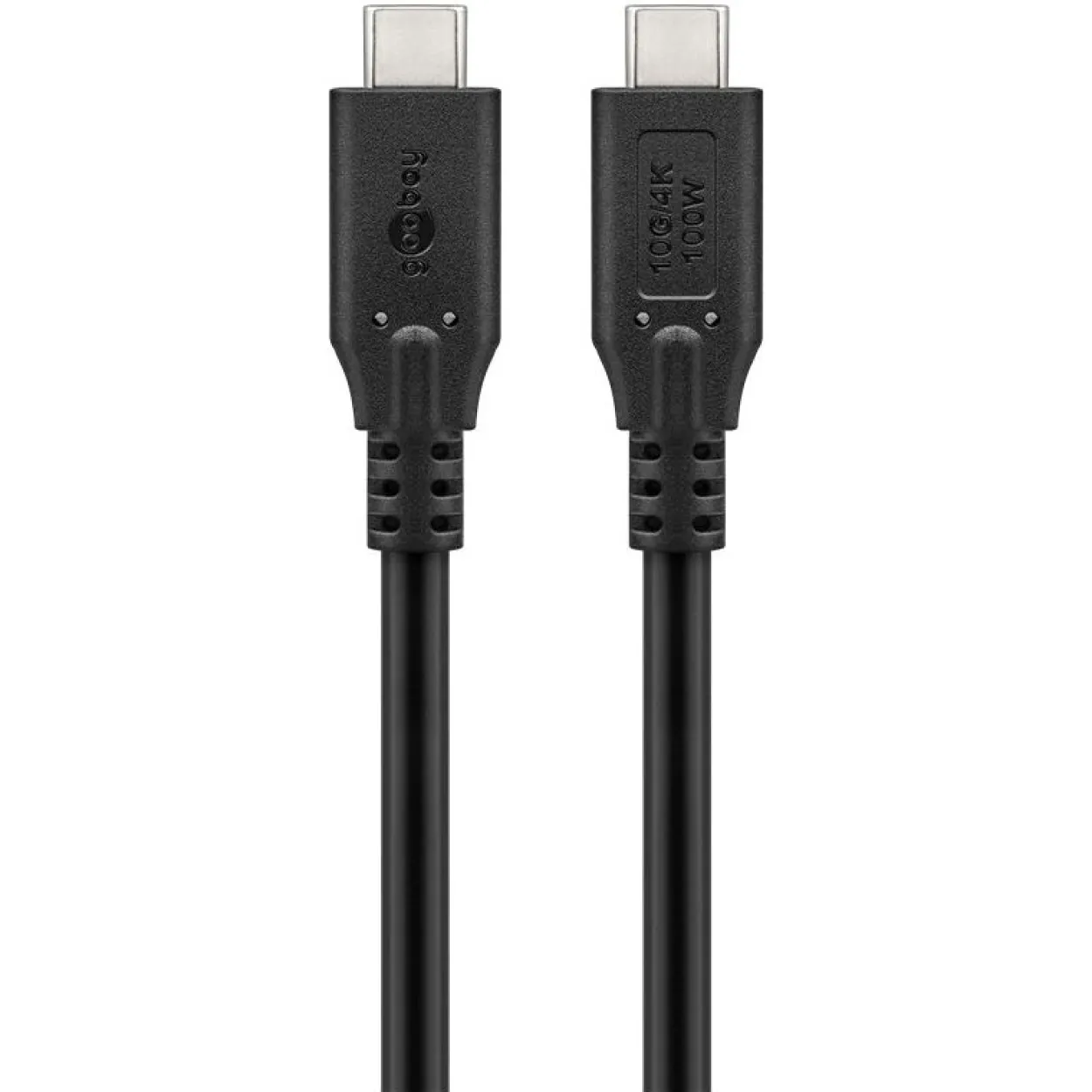 Kabel Goobay USB-C USB-C 3.2 Gen2, 10 Gbit/s, 1m, black Power Delivery 3.0, 100W, 4K, 60Hz