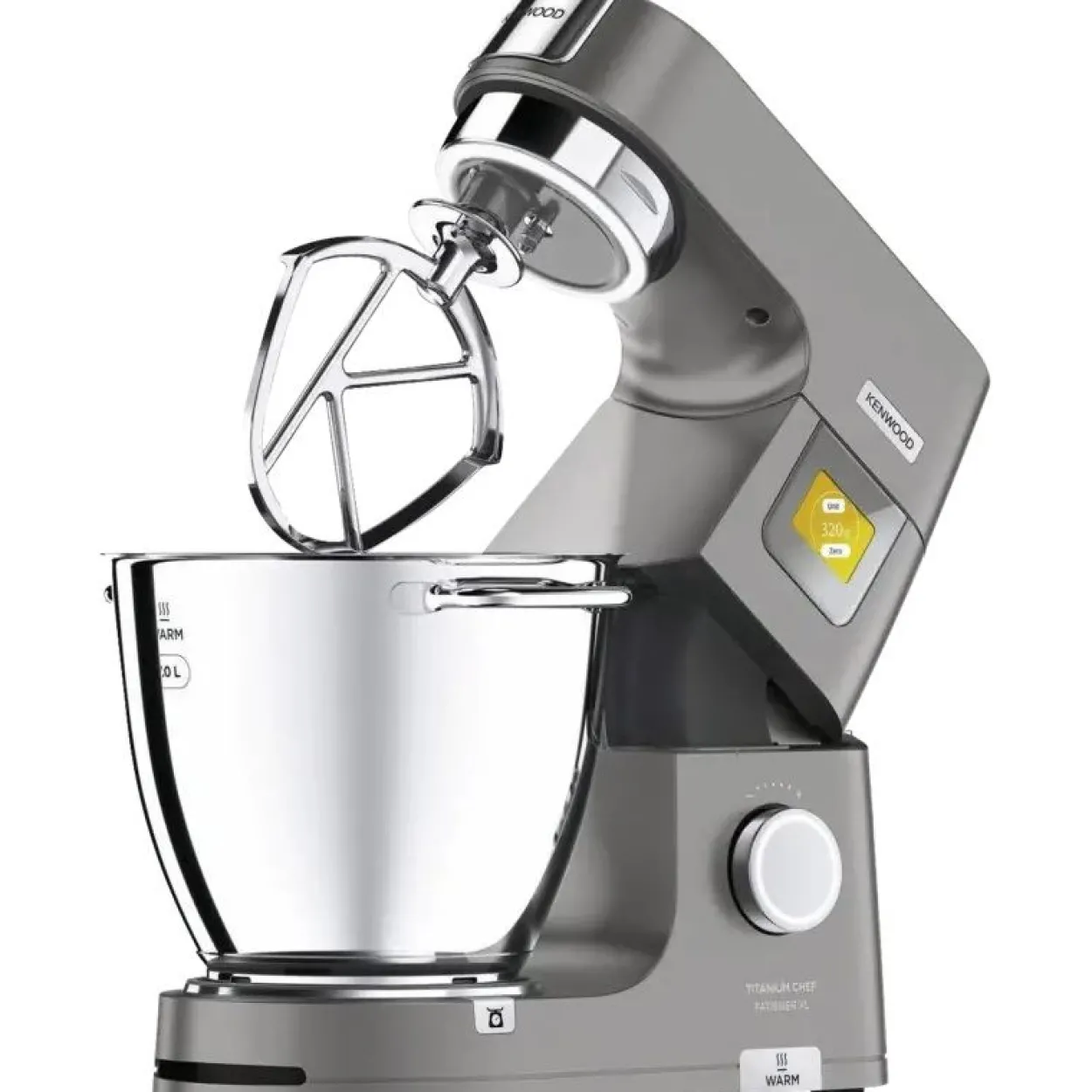 Kenwood Titanium Chef Patissier XL Küchenmaschine KWL90.164SI (silber, 1.400 Watt, integrierte Waage)