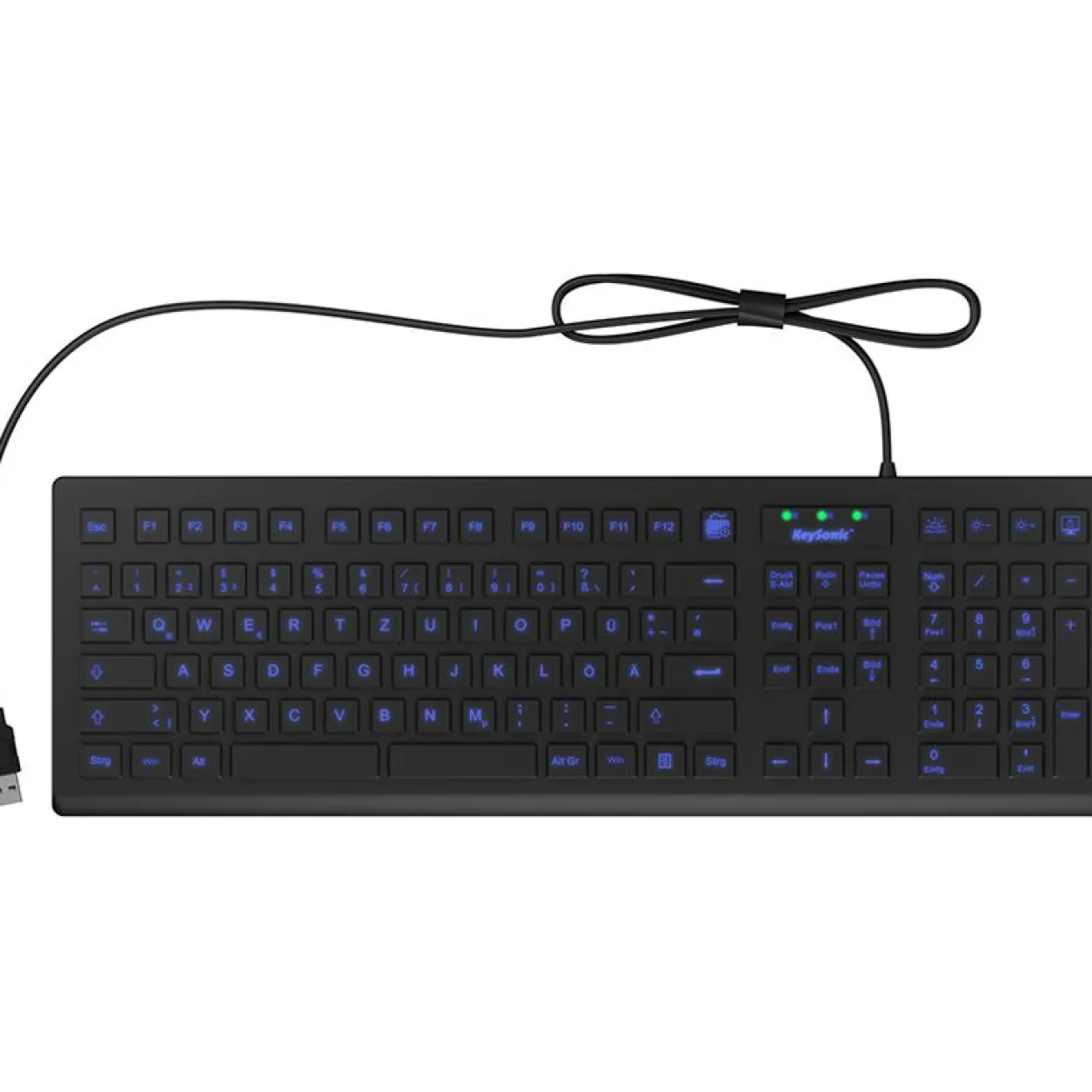 KeySonic KSK-8031 USB Deutsch schwarz (kabelgebunden)