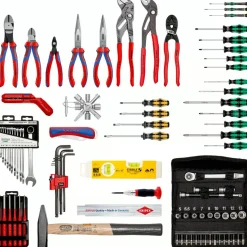 Knipex Werkzeugkoffer "BIG Basic Move" Mechanik, 90-teilig (schwarz, mit Werkzeug-Sortiment für Handwerker)