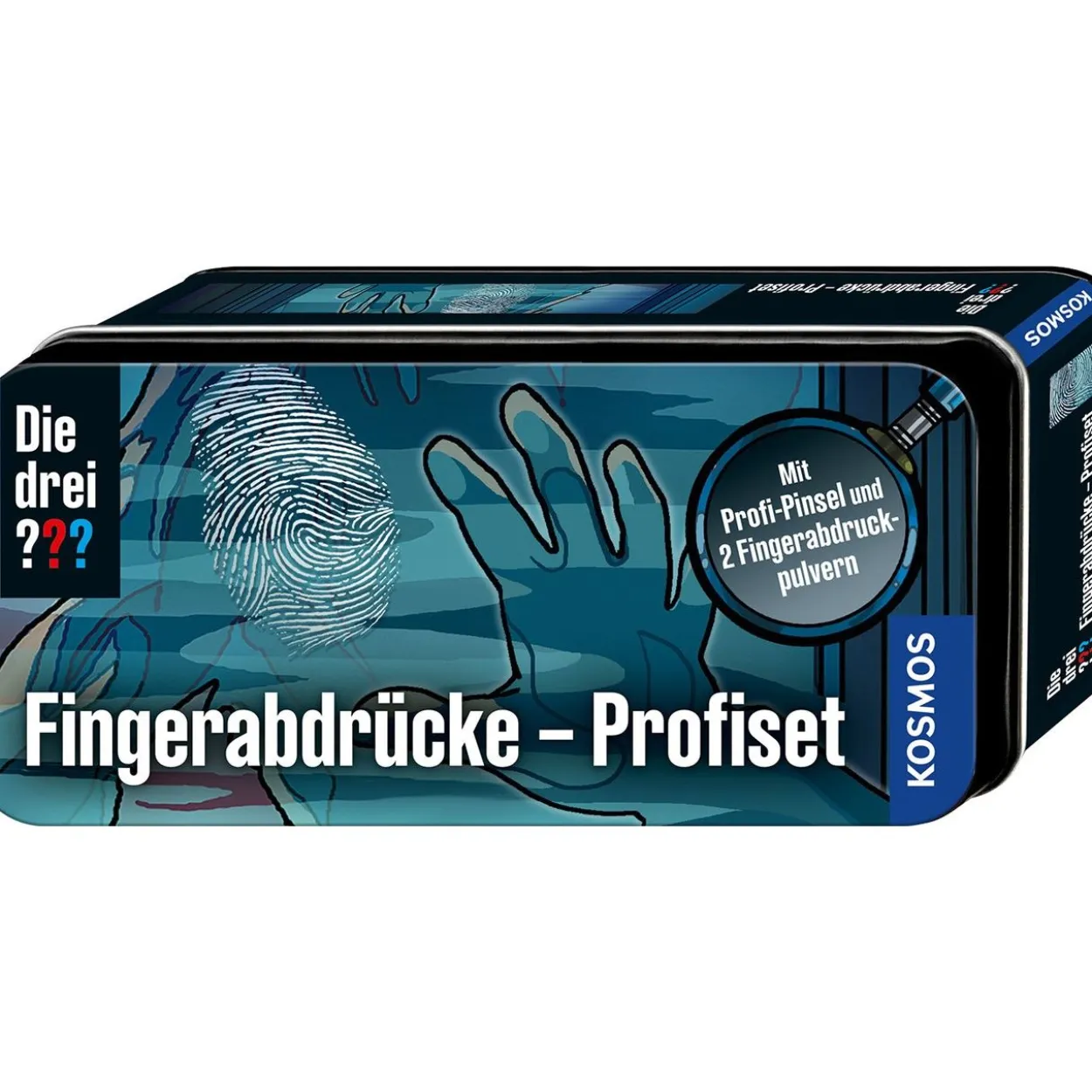 Kosmos Die drei ??? Fingerabdrücke-Profiset (XL-Dose mit Profi-Pinsel und 2 Fingerabdruckpulvern)
