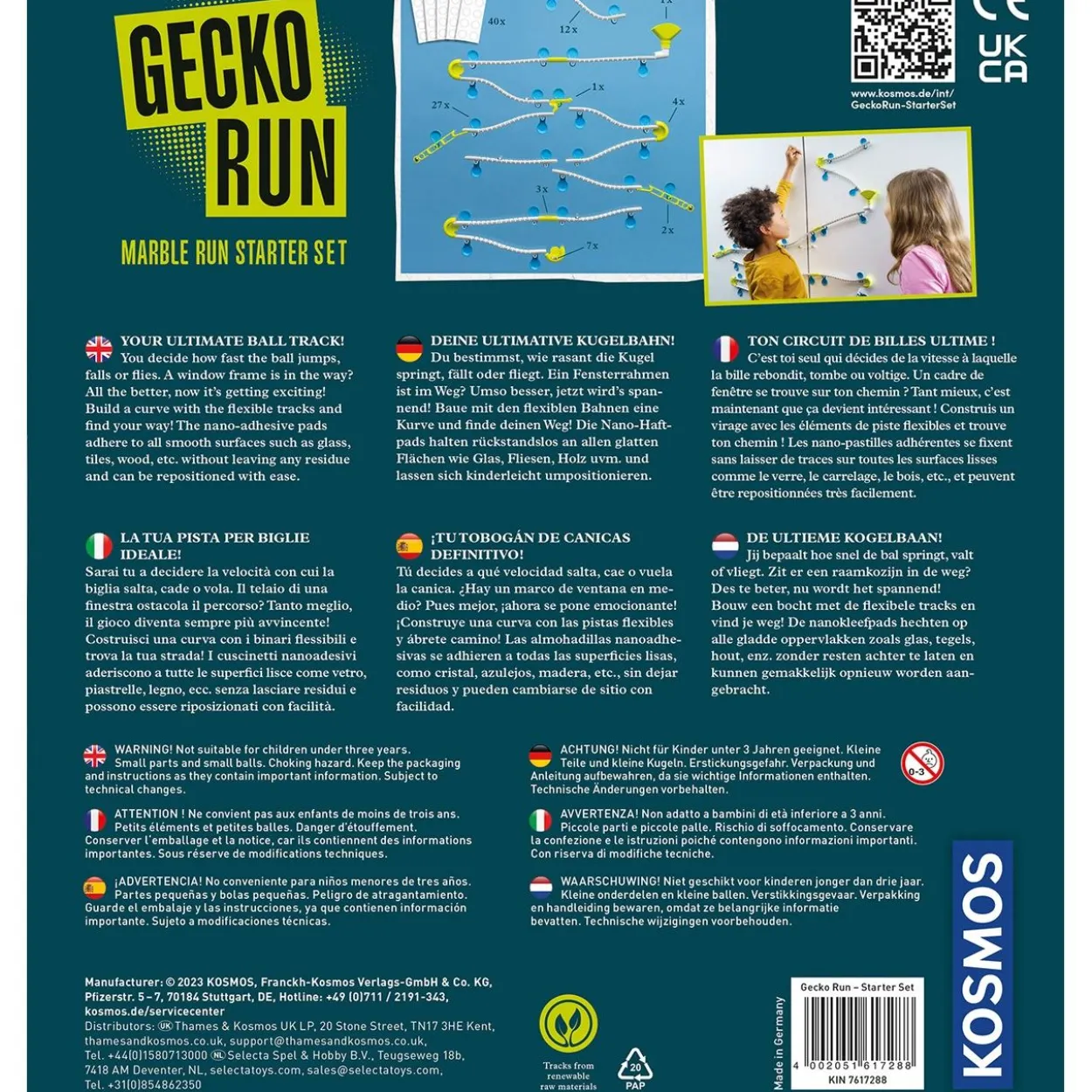 Kosmos Gecko Run - Marble Run Starter Set V1 (internationale Version)