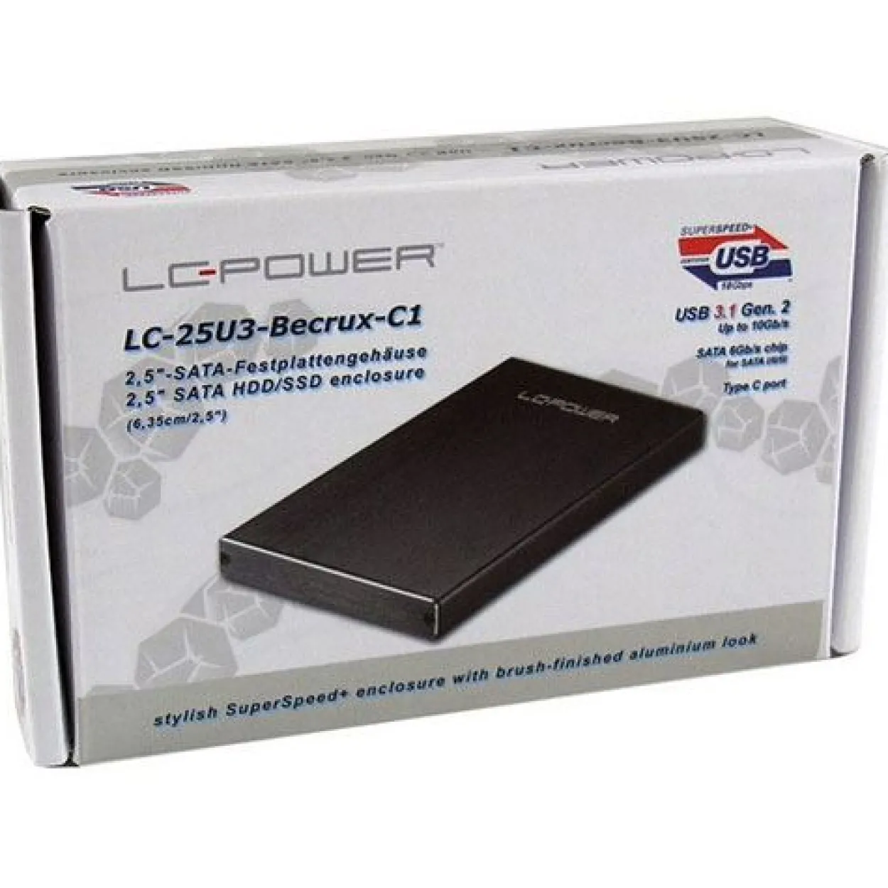 LC-Power 2,5"(6,3cm) LC-25U3-Becrux-C1 USB3.1(2xType C) retail