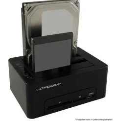 LC-Power LC-DOCK-U3-CR USB3.0 Dual Bay Docking/Cardreader