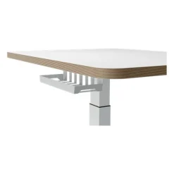 LEITZ Ergo elektrisch höhenverstellbarer Schreibtisch weiß rechteckig, A-Fuß-Gestell weiß 80,0 x 60,0 cm