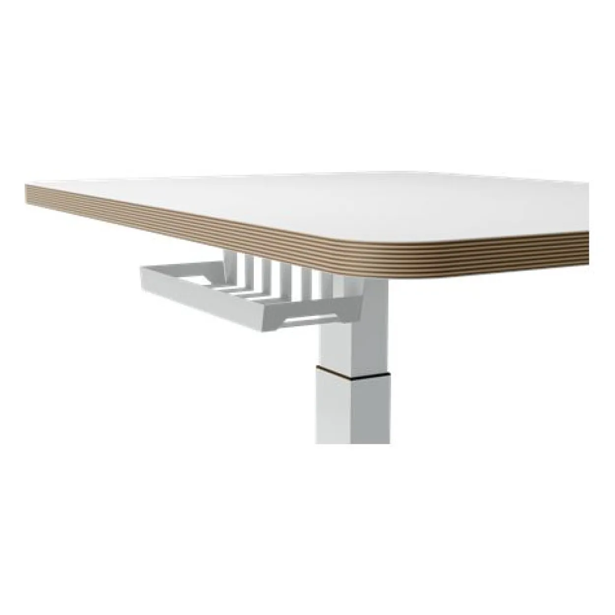 LEITZ Ergo elektrisch höhenverstellbarer Schreibtisch weiß rechteckig, A-Fuß-Gestell weiß 80,0 x 60,0 cm