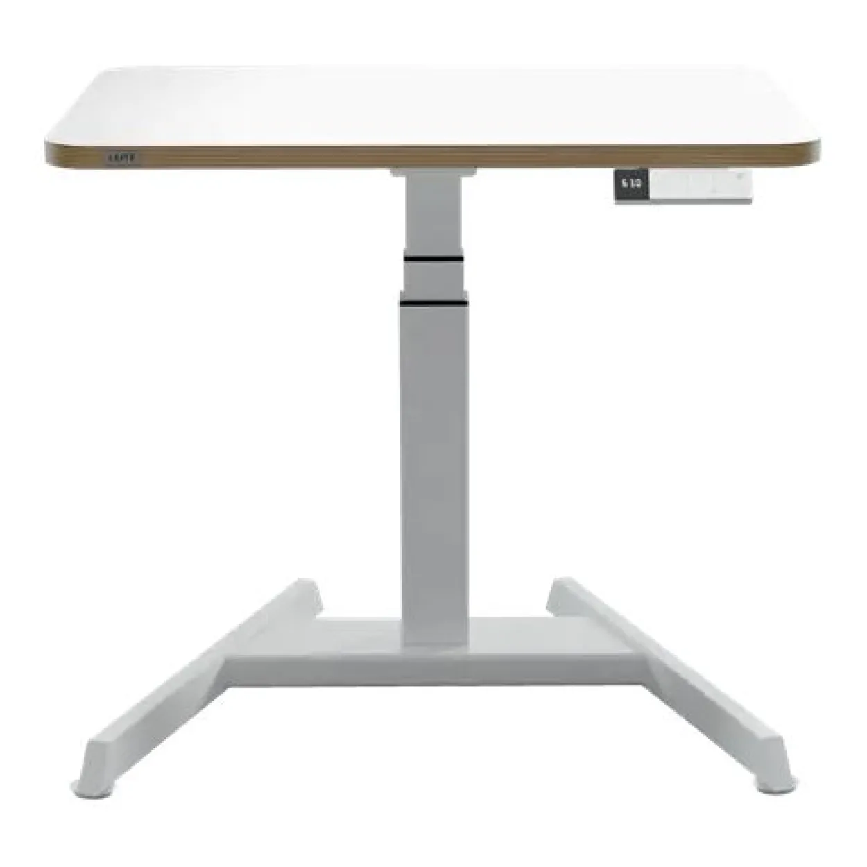 LEITZ Ergo elektrisch höhenverstellbarer Schreibtisch weiß rechteckig, A-Fuß-Gestell weiß 80,0 x 60,0 cm
