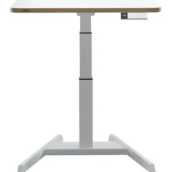LEITZ Ergo elektrisch höhenverstellbarer Schreibtisch weiß rechteckig, A-Fuß-Gestell weiß 80,0 x 60,0 cm