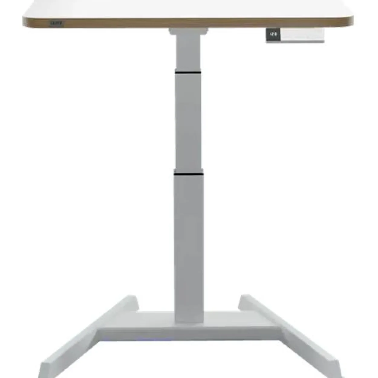 LEITZ Ergo elektrisch höhenverstellbarer Schreibtisch weiß rechteckig, A-Fuß-Gestell weiß 80,0 x 60,0 cm
