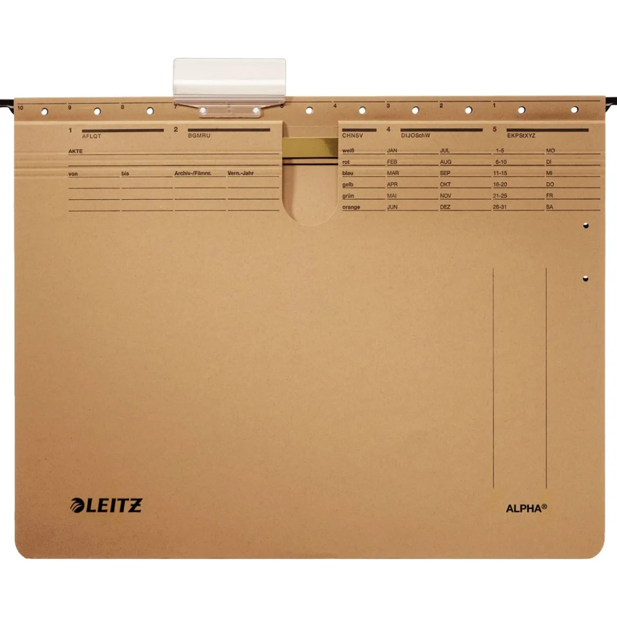 LEITZ 25 Hängehefter ALPHA® 1914 Karton naturbraun 1 x kaufmännische Heftung