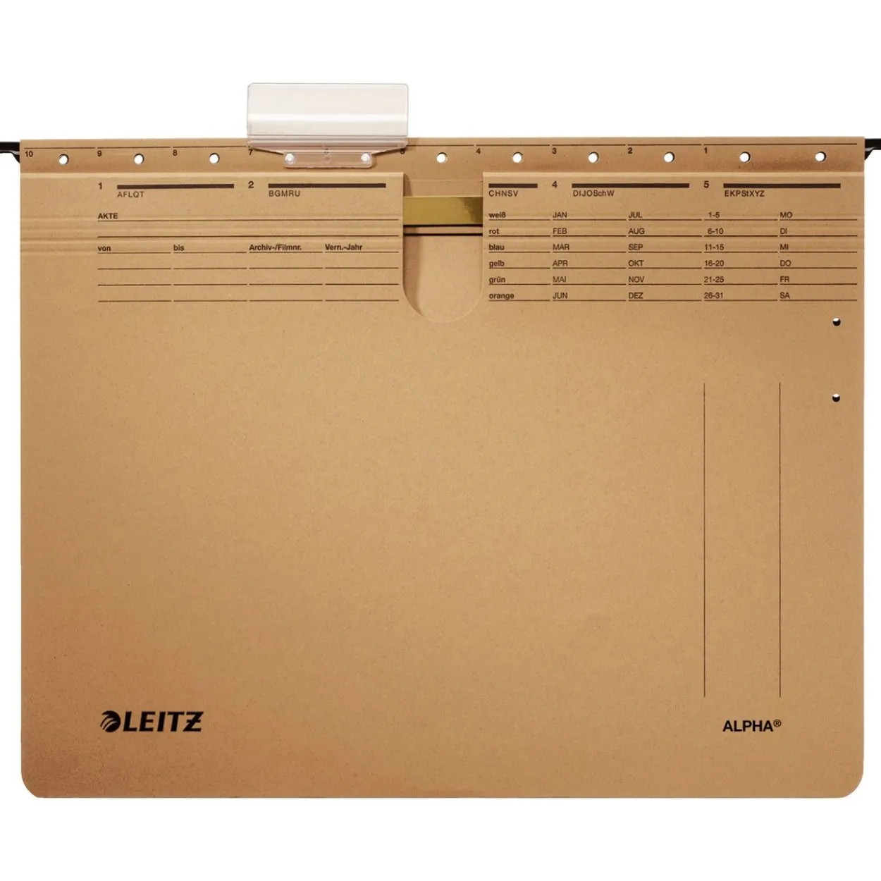 LEITZ 10 Hängehefter ALPHA® 1914 Karton naturbraun 1 x kaufmännische Heftung