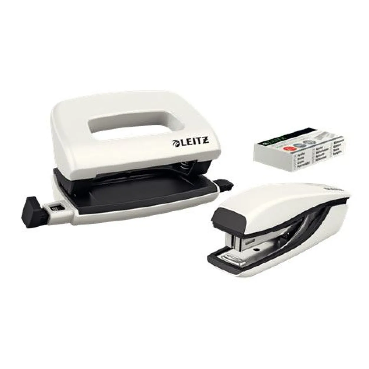 LEITZ Locher und Heftgeräte Set NeXXt WOW perlweiß-metallic