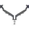 LEITZ Monitor-Halterung Ergo 65370089 dunkelgrau für 2 Monitore, Tischklemme