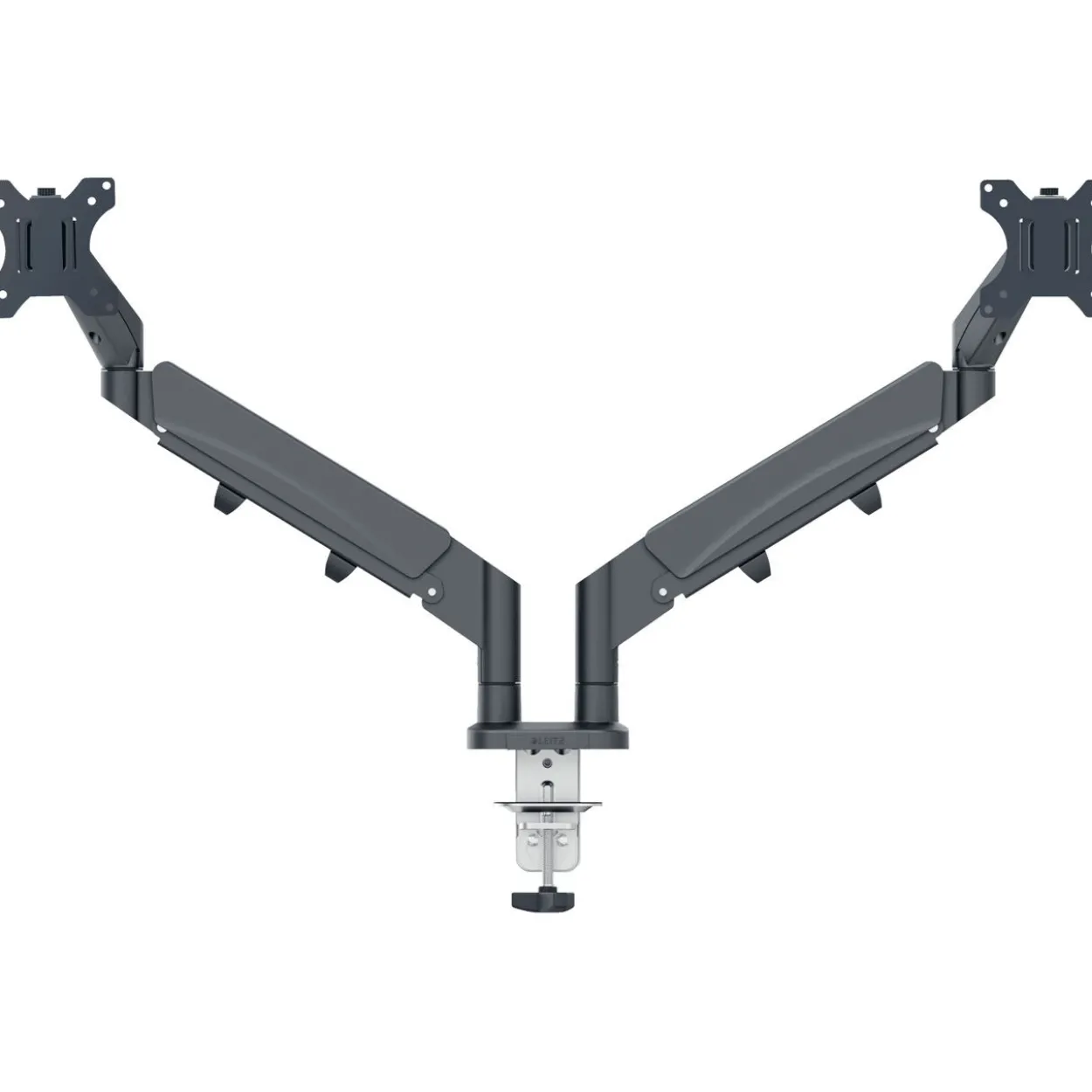 LEITZ Monitor-Halterung Ergo 65370089 dunkelgrau für 2 Monitore, Tischklemme