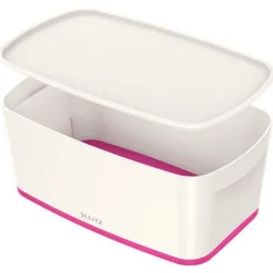 LEITZ MyBox Aufbewahrungsbox 5,0 l perlweiß/pink 31,8 x 19,1 x 12,8 cm