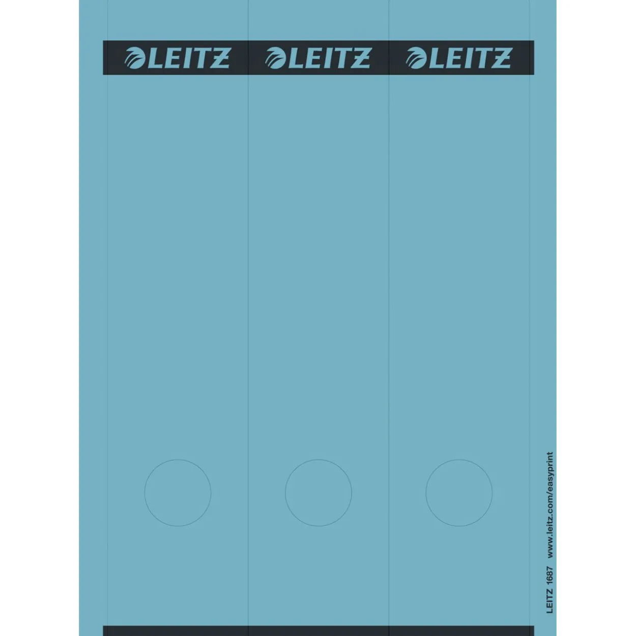 LEITZ Ordnerrücken-Etikett, 61 x 285 mm, lang, breit, blau