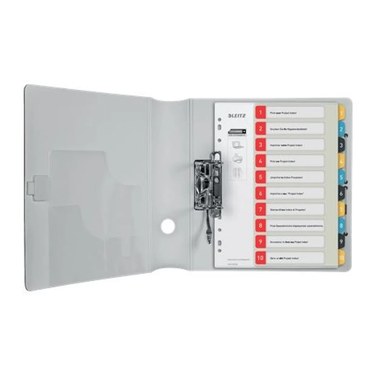LEITZ Ordnerregister Cosy DIN A4+ Vollformat, Überbreite 1-10 farbig 10-teilig, 1 Satz