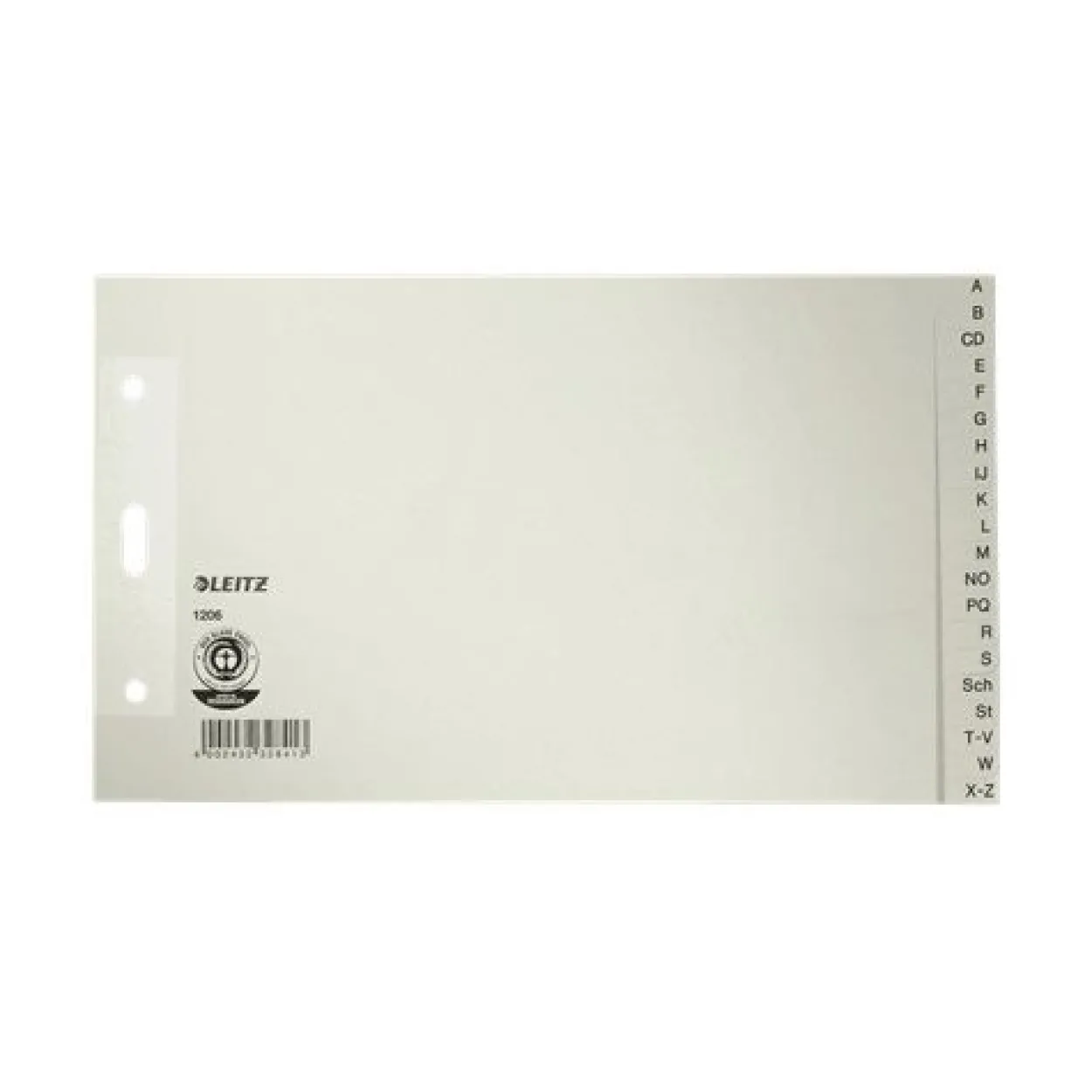 LEITZ Ordnerregister 1206 DIN A5 Halbformat A-Z grau 20-teilig, 1 Satz