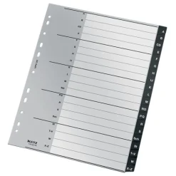 LEITZ Ordnerregister recycle 1207 Vollformat, Überbreite A-Z schwarz 20-teilig, 1 Satz