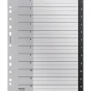 LEITZ Ordnerregister recycle 1209 Vollformat, Überbreite 1-12 schwarz 12-teilig, 1 Satz