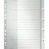 LEITZ Ordnerregister Vollformat, Überbreite 1-5 grau-weiß 5-teilig, 1 Satz