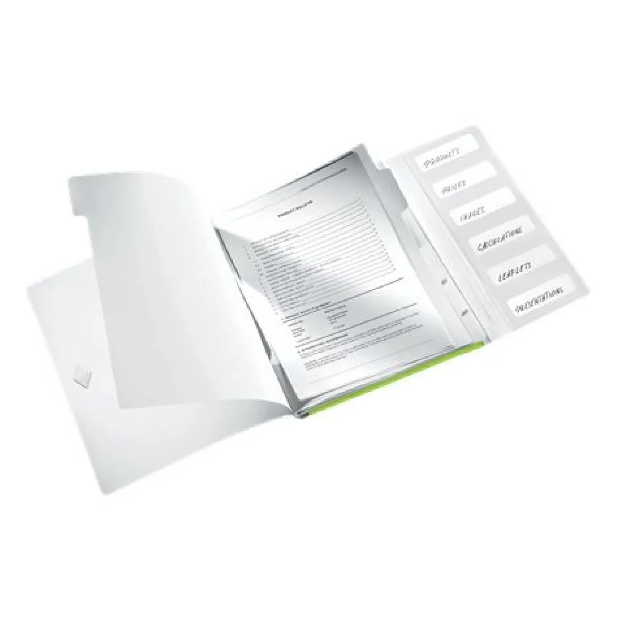 LEITZ Ordnungsmappe WOW 4633 6 Fächer grün