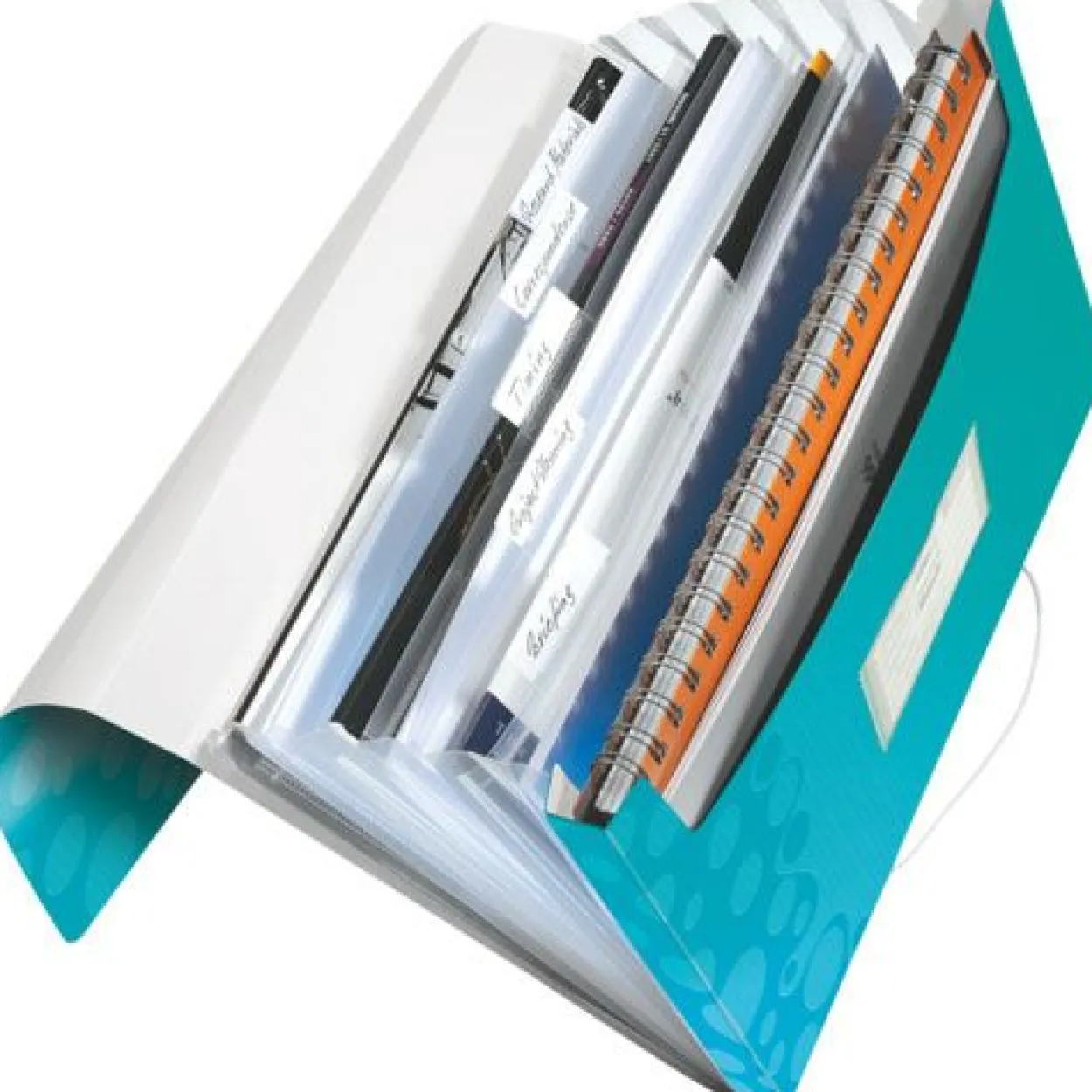Leitz Projektmappe WOW, A4, PP, 6 Fächer, eisblau