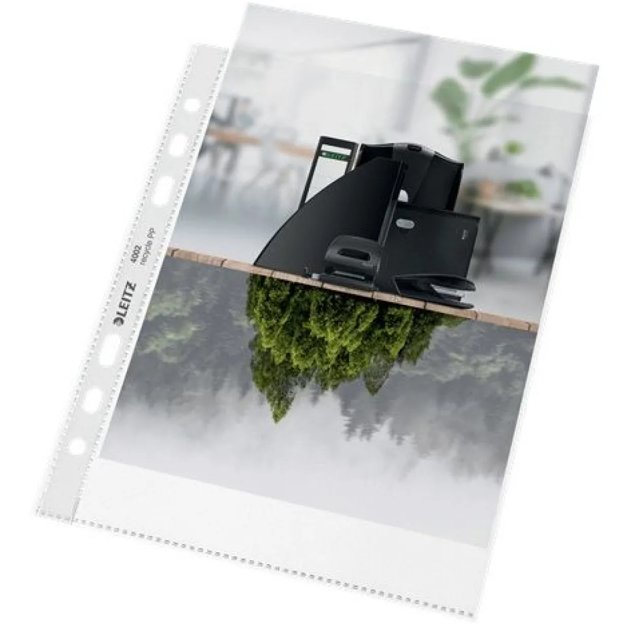 LEITZ 25 Prospekthüllen recycle 4002 DIN A5 transparent genarbt 0,10 mm