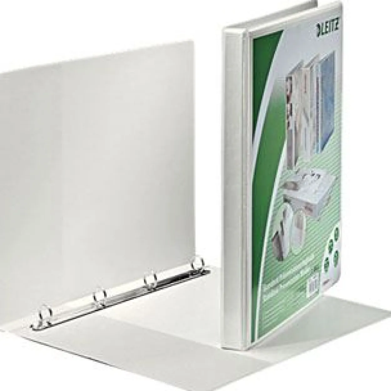 LEITZ 6 Präsentationsringbücher 4-Ringe weiß 2,9 cm DIN A4