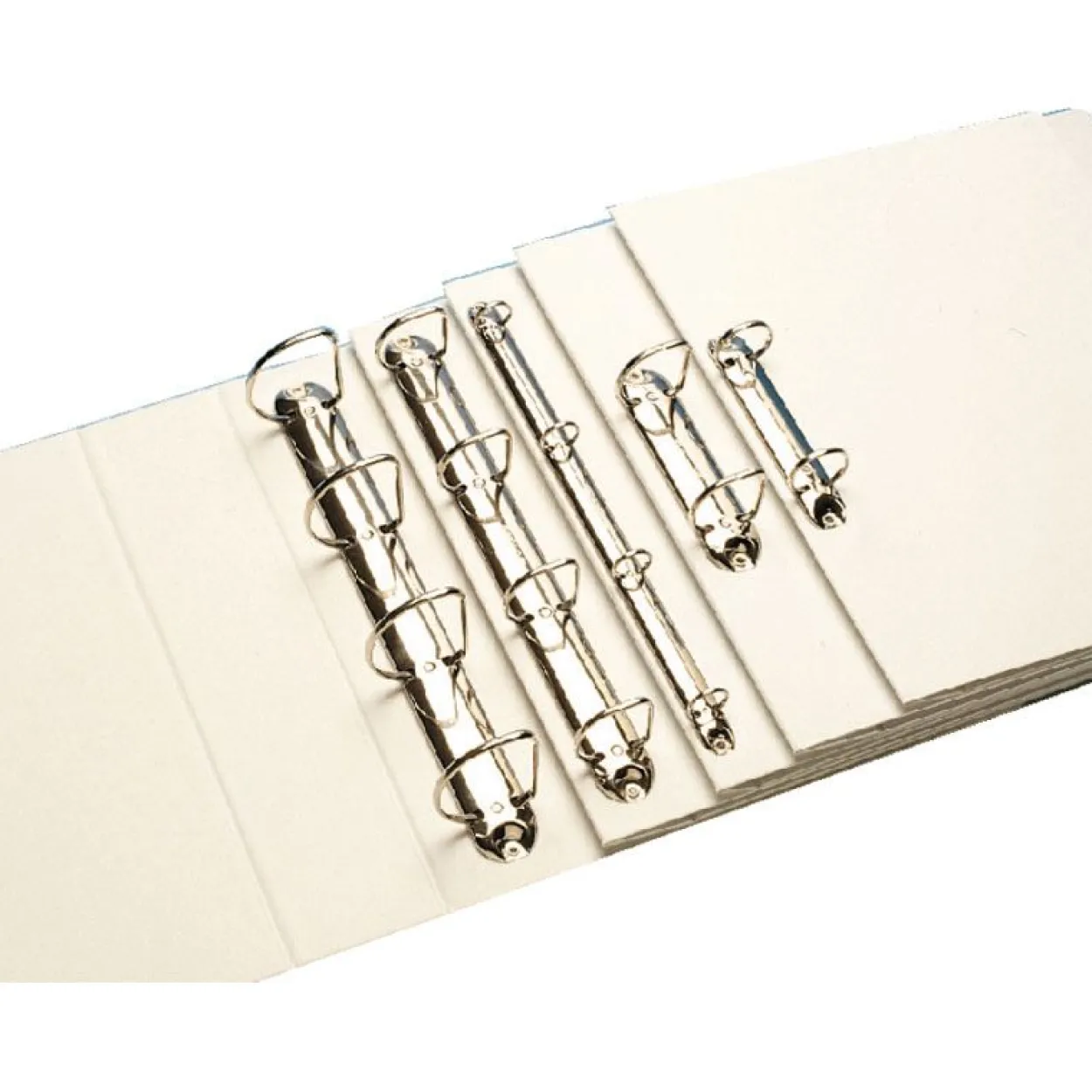LEITZ 6 Präsentationsringbücher 4-Ringe weiß 4,4 cm DIN A4