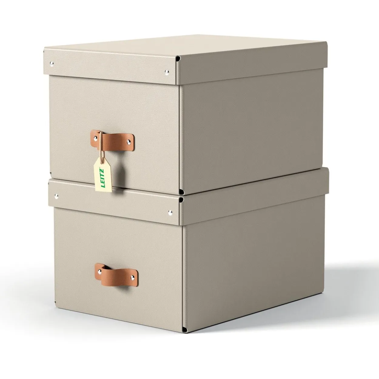 LEITZ Puro Aufbewahrungsboxen 17,0 l beige 27,0 x 37,0 x 20,0 cm, 2 St.