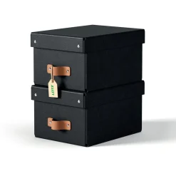 LEITZ Puro Aufbewahrungsboxen 7,0 l schwarz 20,0 x 28,0 x 15,0 cm, 2 St.