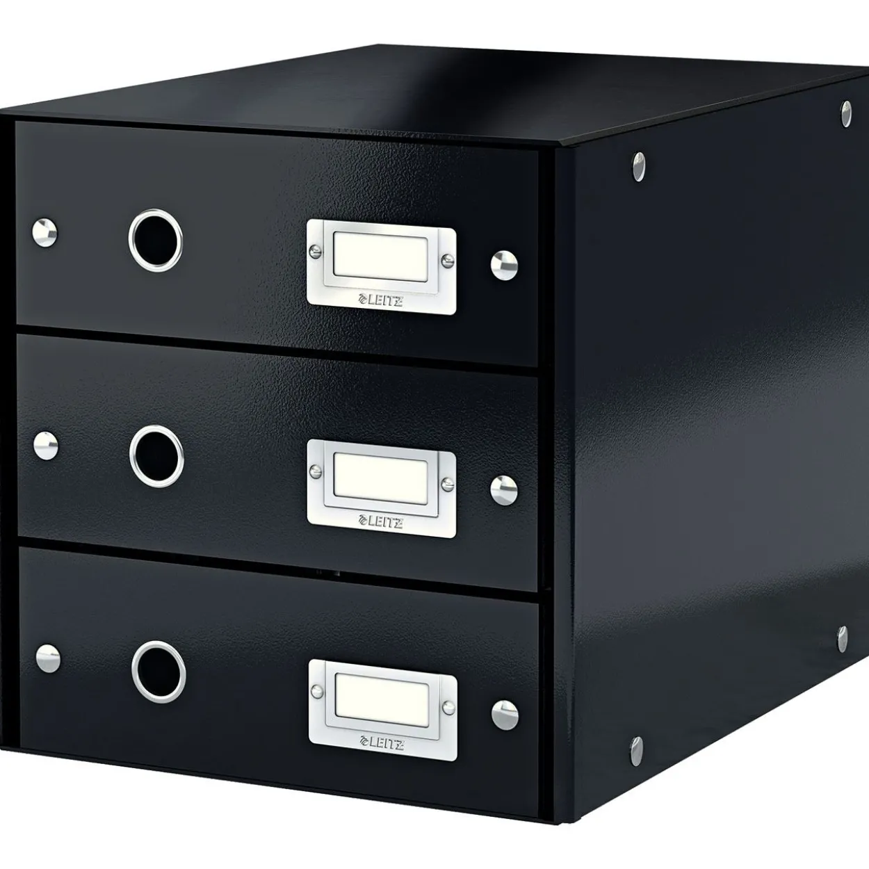 LEITZ Schubladenbox Click & Store schwarz 60480095, DIN A4 mit 3 Schubladen