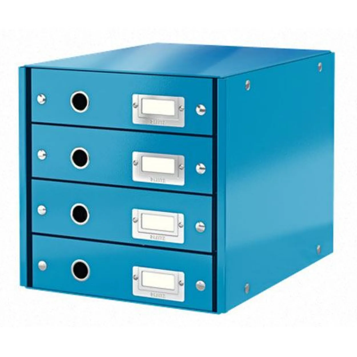 LEITZ Schubladenbox Click & Store blau 60490036, DIN A4 mit 4 Schubladen