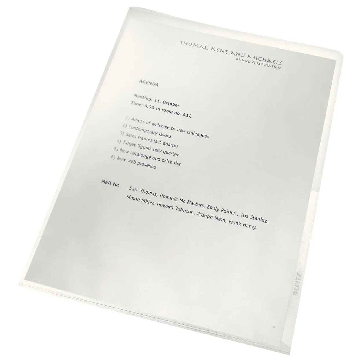 LEITZ 25 Sichthüllen Recycle 4001 DIN A4 transparent genarbt 0,14 mm