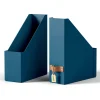 LEITZ 2 Stehsammler Puro 24710068 dunkelblau Karton, DIN A4