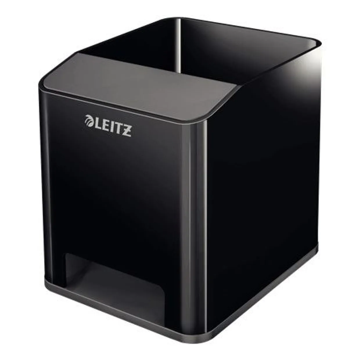 LEITZ Stiftehalter Duo Colour schwarz/grau Polystyrol 2 Fächer 9,0 x 10,1 x 10,0 cm