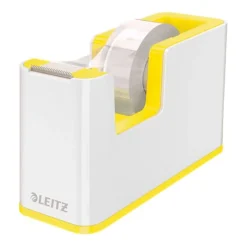 LEITZ Tischabroller WOW Duo Colour perlweiß/gelb