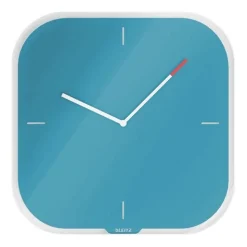 LEITZ Wanduhr Cosy blau Sicherheitsglas 30,0 x 30,0 cm
