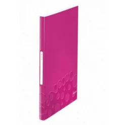 LEITZ WOW Sichtbuch DIN A4, 40 Hüllen pink-metallic