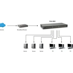 LevelOne 50-Port-Fast Ethernet-Switch